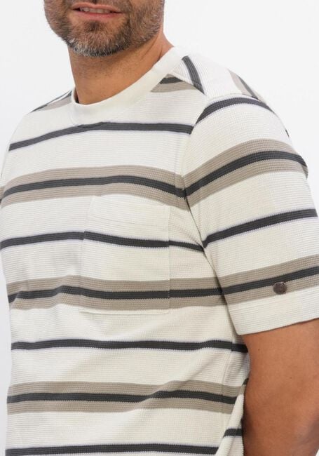 Mehrfarbige/Bunte CAST IRON T-shirt REGULAR FIT STRIPE WAFFLE - large