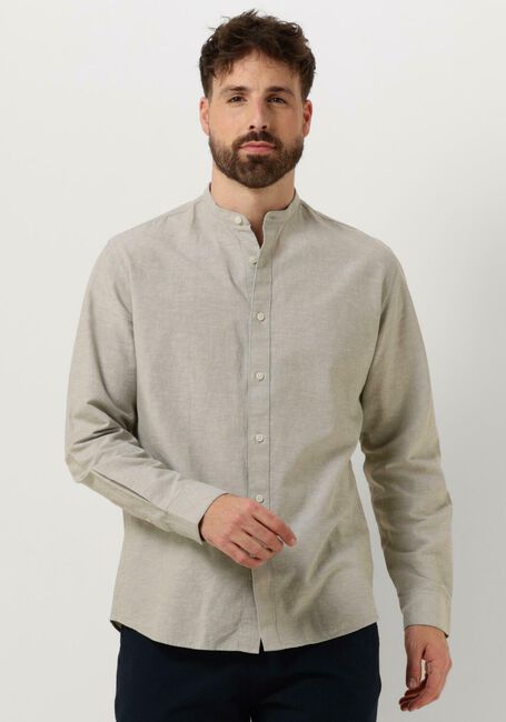 Grüne SELECTED HOMME Casual-Oberhemd SLHREGNEW-LINEN SHIRT LS BAND - large