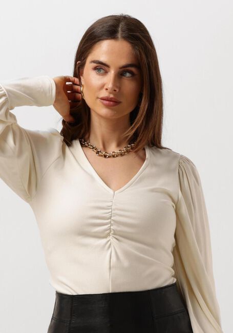 Beige GESTUZ Blusen RIFAGZ V-NECK BLOUSE - large