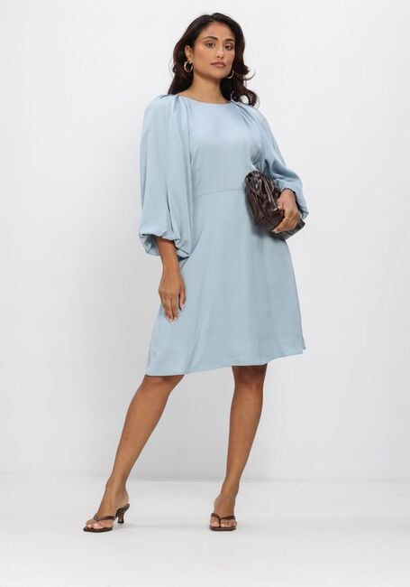 Hellblau SELECTED WOMEN Minikleid SLFLAURINA 3/4 SHORT OPEN BACK DRESS - large