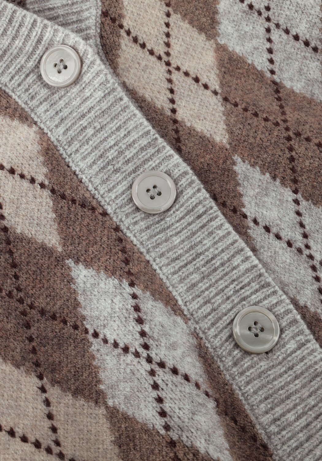 Mehrfarbige/Bunte CO'COUTURE Pullover ROW CHECK CARDIGAN - large