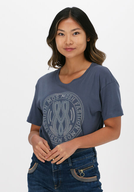 Blaue MOS MOSH T-shirt LEAH HOLI O-SS TEE - large