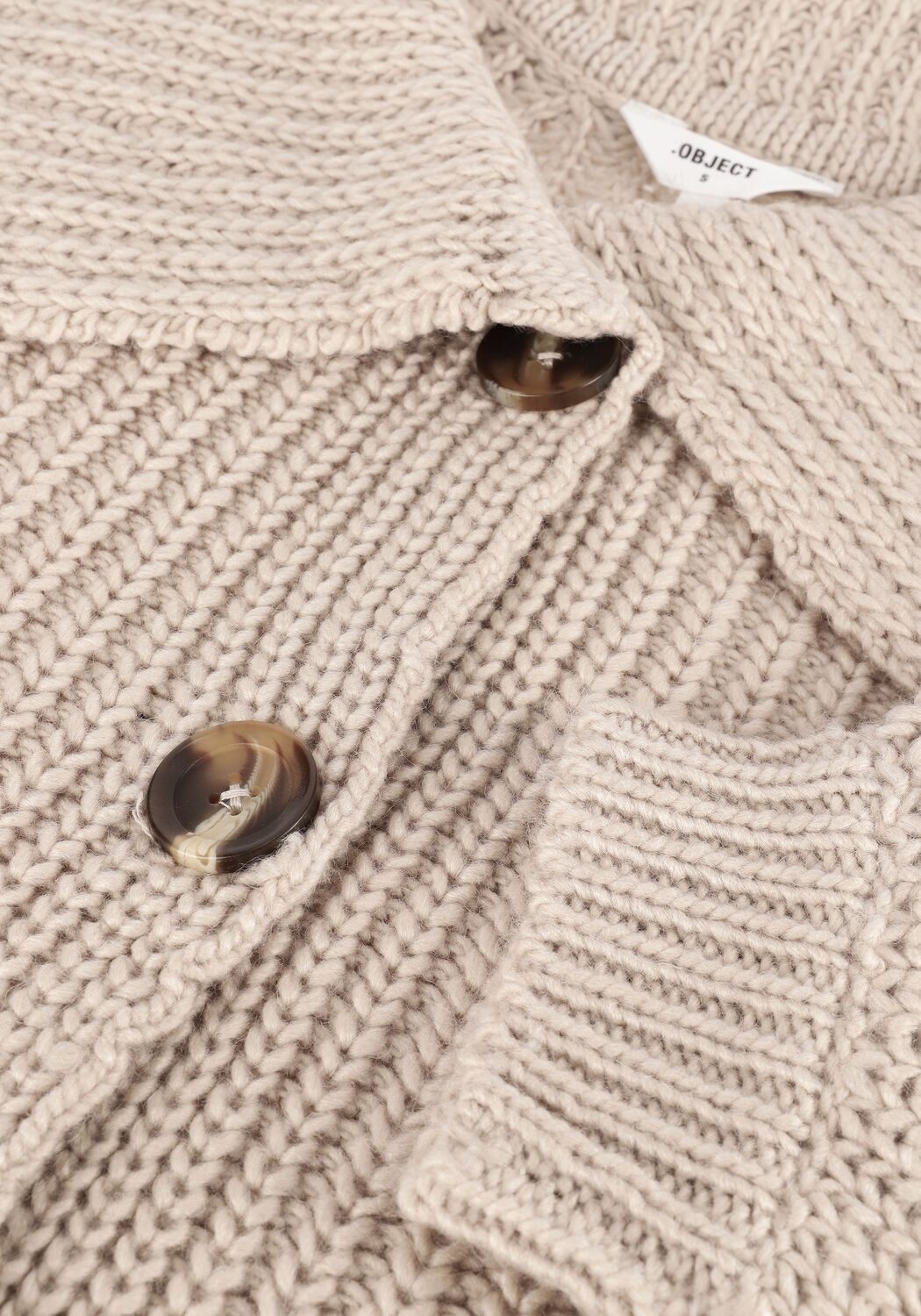 Hellgrau OBJECT Strickjacke JAMALIA L/S KNIT CARDIGAN - large