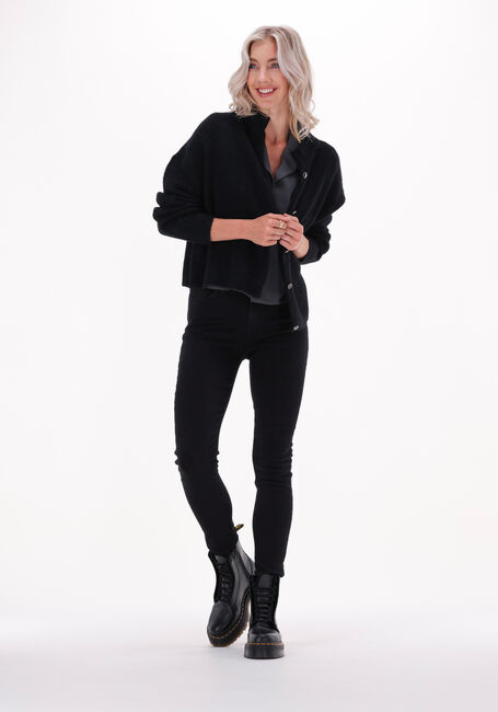 Schwarze GESTUZ Strickjacke ALPHAGZ SHORT CARDIGAN - large