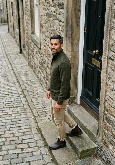 Dunkelgr&uuml;n BARBOUR Pullover ESSENTIAL PATCH HALF ZIP KNITTED JUMPER - large
