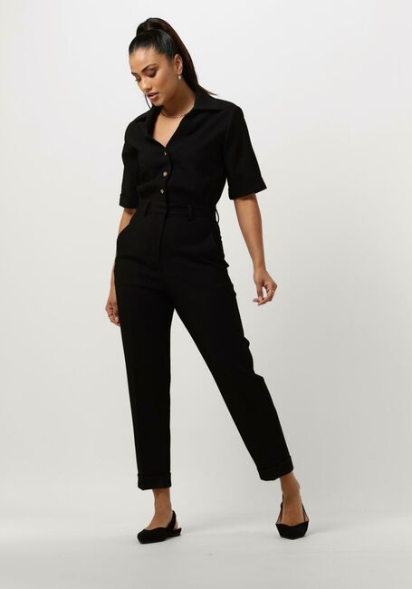 Schwarze VANILIA Jumpsuit WAFEL SHORTSLEEVE - large