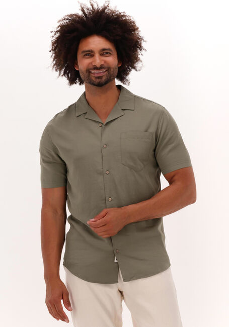 Olive ANERKJENDT Casual-Oberhemd AKLEO TENCEL MIX SS SHIRT - large