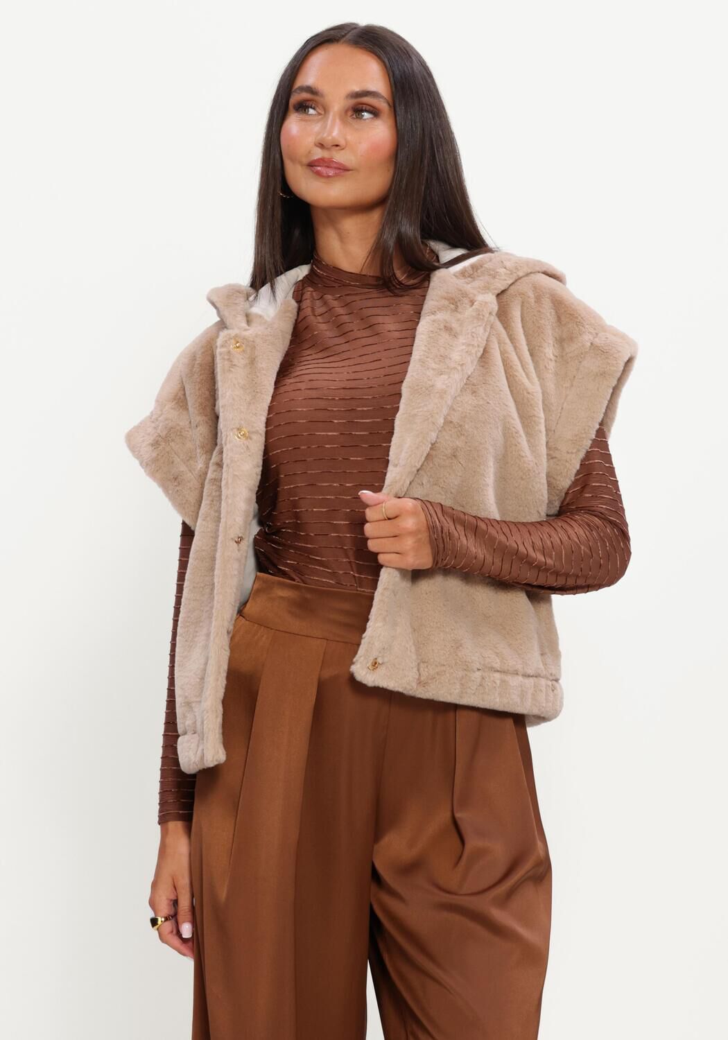 Beige NUKUS Gilet XANDRA GILET - large