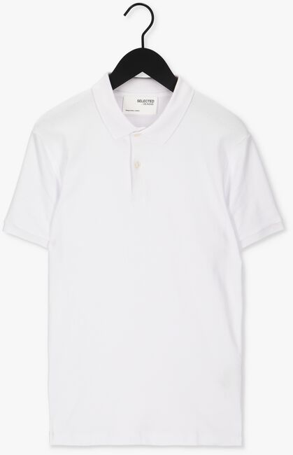 Weiße SELECTED HOMME Polo-Shirt SLHPARIS SS POLO B NOOS - large