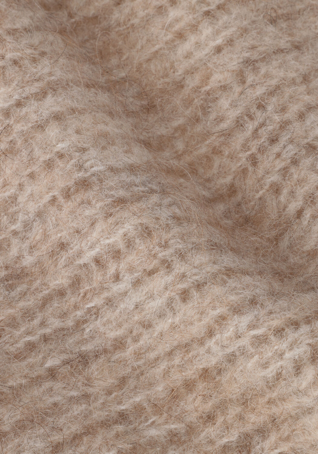 Beige NEO NOIR Pullover COFO FLUFFY KNIT BLOUSE - large