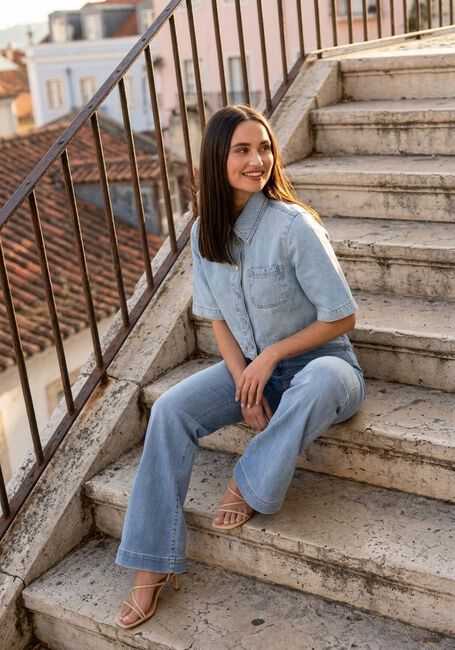 Hellblau LIU JO Blusen CAMICA M/C TENCEL - large