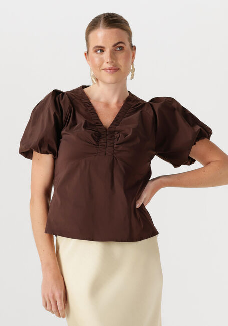 Braune NEO NOIR Blusen IRINA POPLIN BLOUSE - large