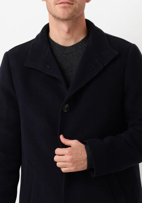 Dunkelblau TOMMY HILFIGER Mäntel DC STAND COLLAR WOOL MIX COAT - large