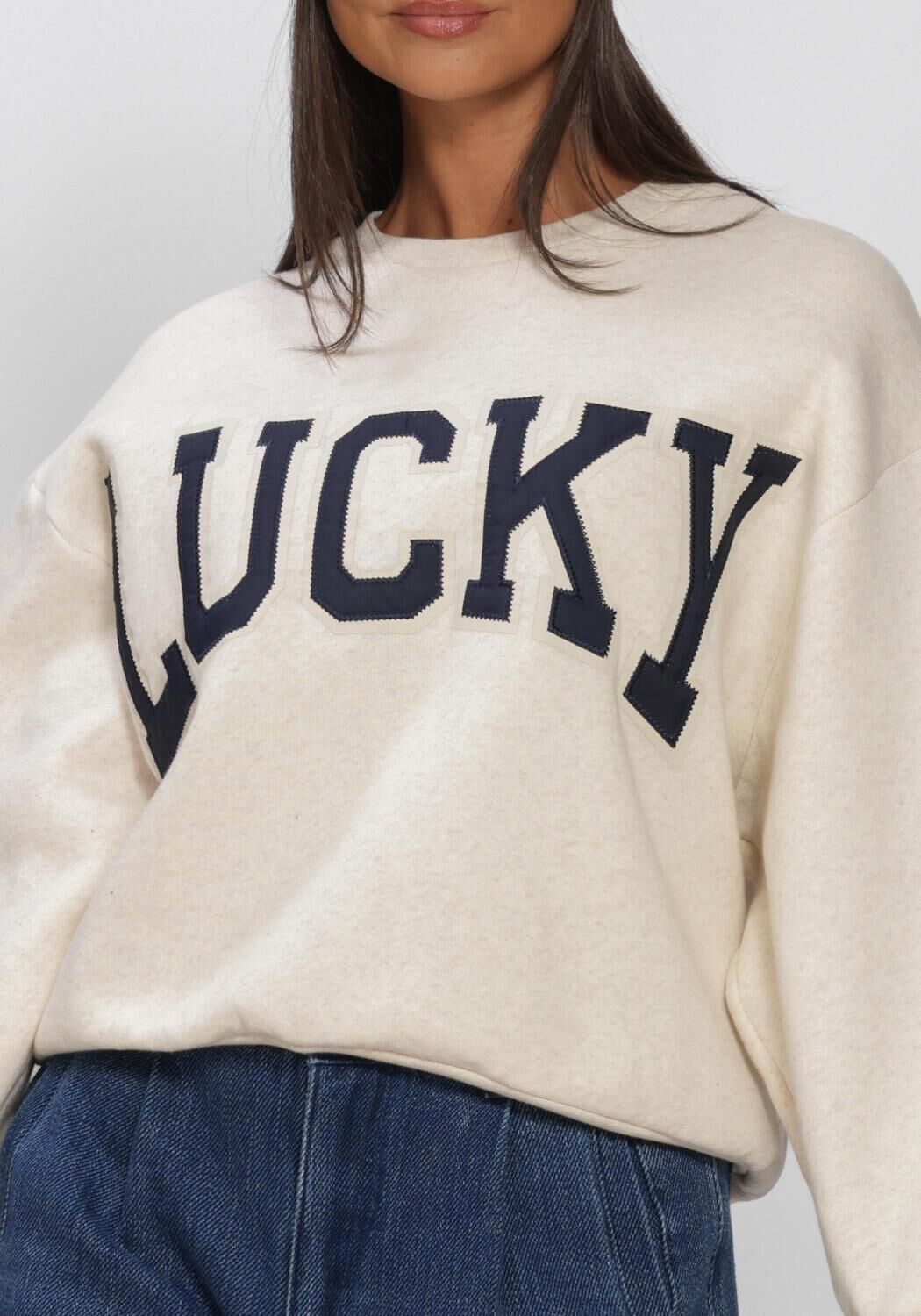 Creme BY-BAR Sweatshirt LILI PATCHWORK SWEATER - large