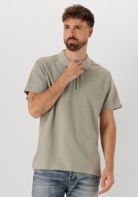 Grüne BUTCHER OF BLUE Polo-Shirt ADRIEN LOOSE ZIP POLO - large