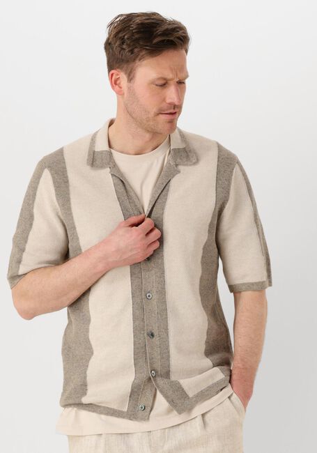 Beige PROFUOMO Polo-Shirt POLO CAMP BUTTON TH - large