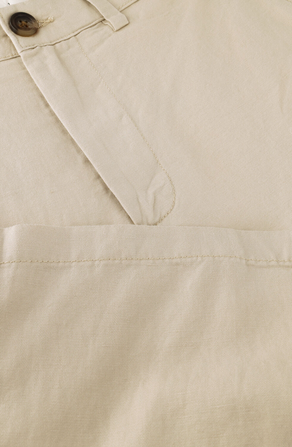 Beige SELECTED MEN Hosen SLH196-STRAIGHT MILES LINEN  BLEND PANT - large