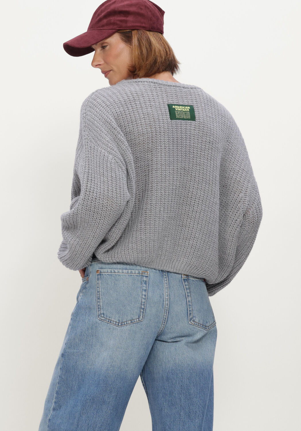 Graue AMERICAN VINTAGE Pullover CYROW - large