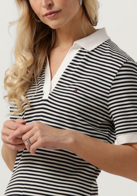 Blaue TOMMY HILFIGER Minikleid F+F OPEN PLCKTLYCLL POLO DRESS - large