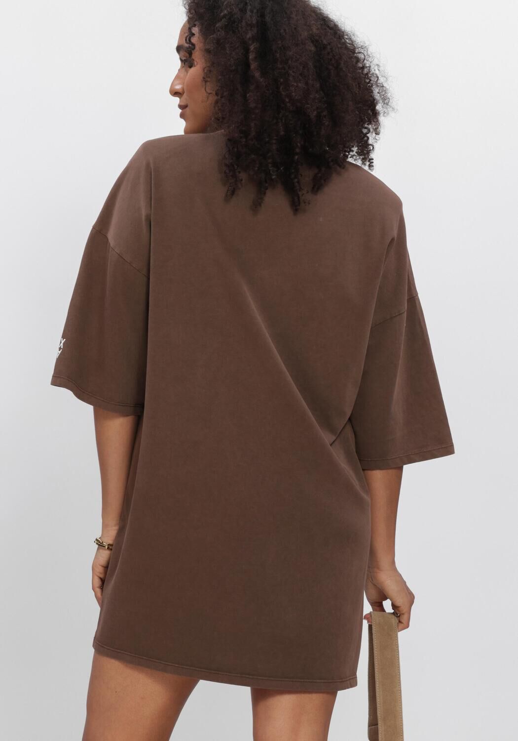Braune ALIX THE LABEL Kleider LADIES KNITTED ALIX T-SHIRT DRESS - large