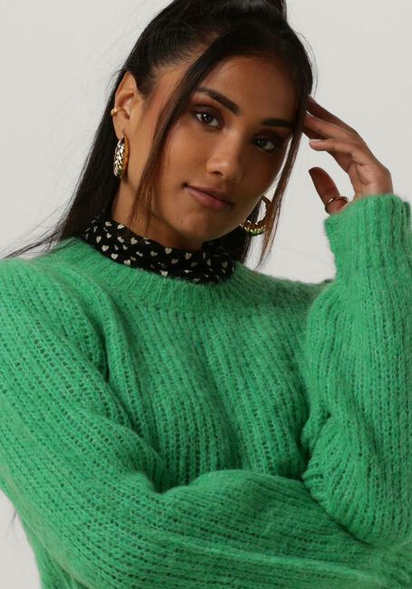 Grüne NEO NOIR Pullover MARTINA FLUFFY KNIT BLOUSE - large