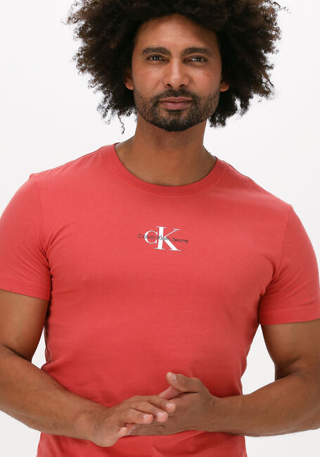 Koralle CALVIN KLEIN T-shirt MONOGRAM LOGO TEE - large