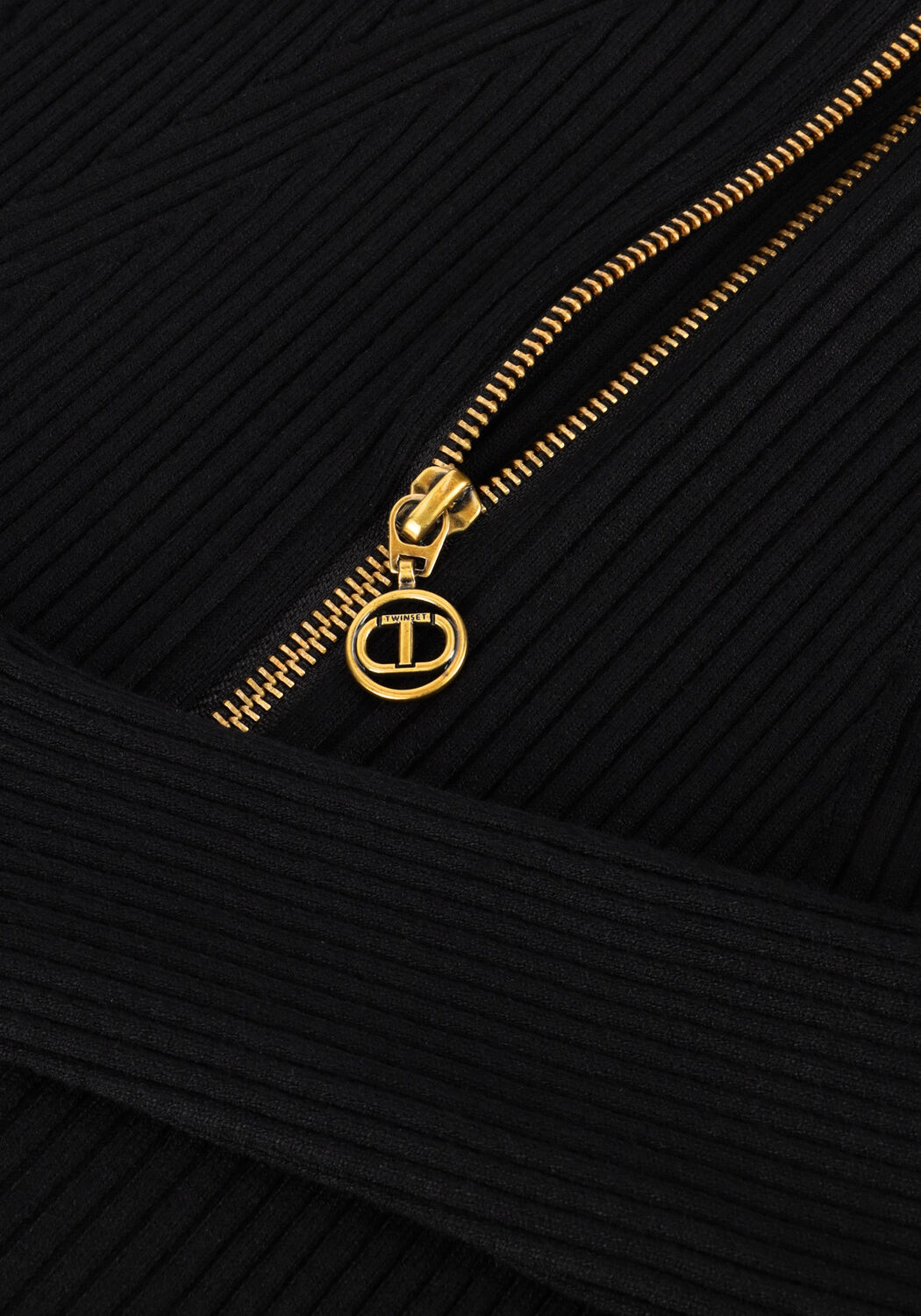 Schwarze TWINSET MILANO Midikleid 242TT3080 - large