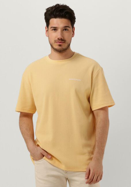 Gelbe ANERKJENDT T-shirt AKKIKKI S/S WAFFLE TEE - large