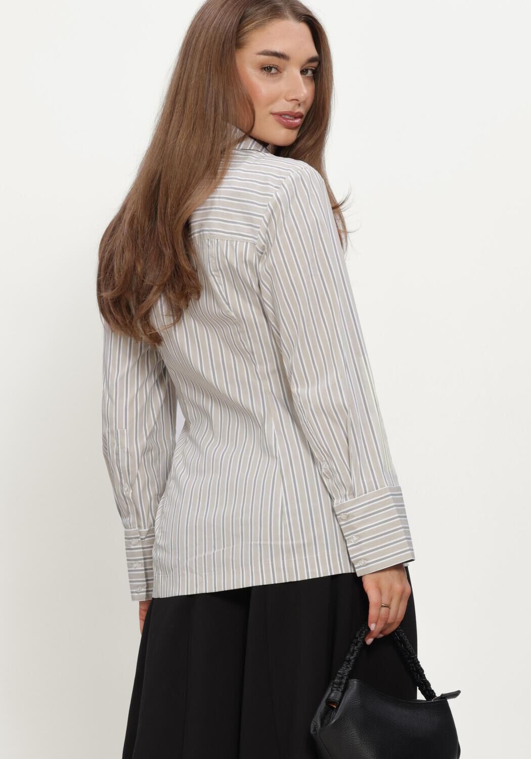 Beige Y.A.S. Blusen YASALISA LS LONG WRAP SHIRT - large