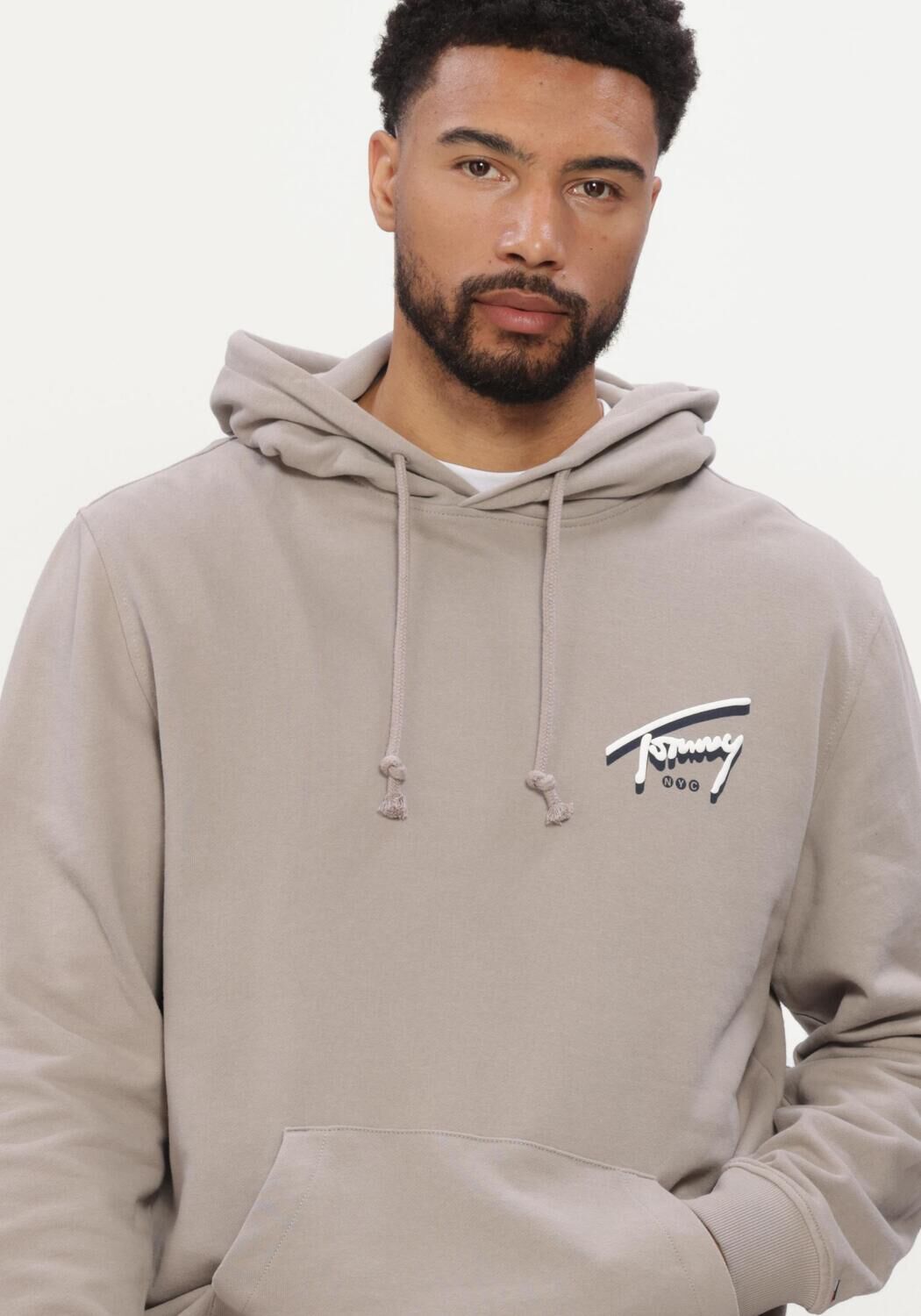 Sand TOMMY JEANS Sweatshirt TJM REG NYC SIGNATURE HOODIE EXT - large