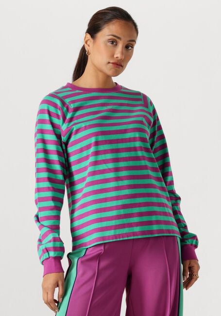 Mehrfarbige/Bunte POM AMSTERDAM Tops & T-shirts LONGSLEEVE STRIPED PURPLE GREEN - large
