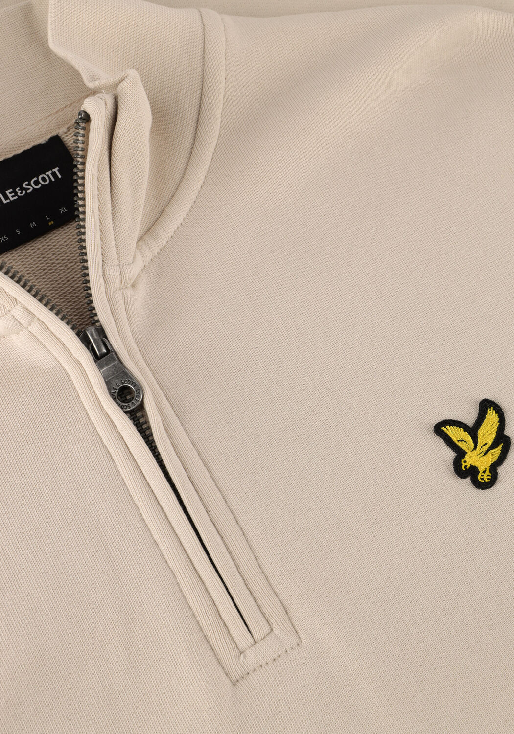 Ecru LYLE & SCOTT Sweatshirt LOOPBACK QUARTER ZIP SWEAT - large