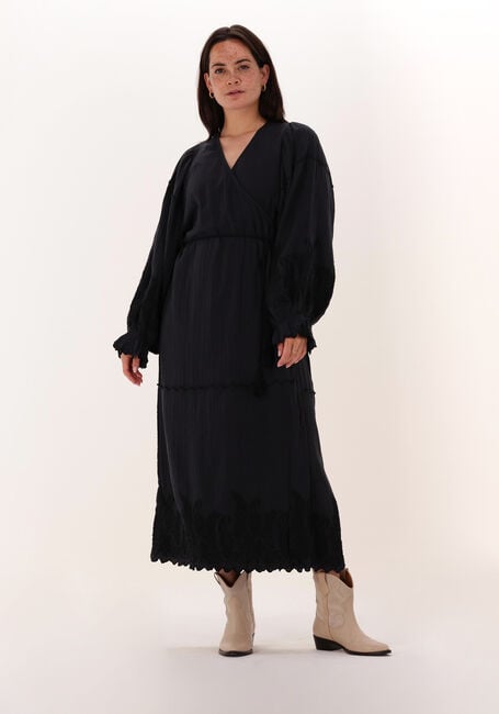 Graue SISSEL EDELBO Midikleid TAMMY COTTON DRESS - large
