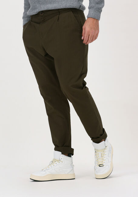 Dunkelgrün ANERKJENDT Chino AKJULIUS COTTON PLEAT PANT - large