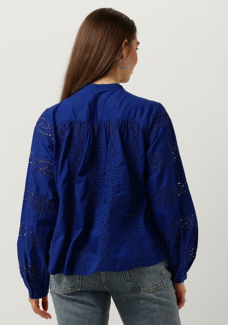 Blaue SCOTCH & SODA Blusen SHIRT WITH BROIDERIE ANGLAISE - large