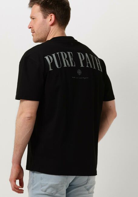 Schwarze PURE PATH T-shirt TSHIRT WITH BACK PRINT AND SMALL FRONTPRINT - large