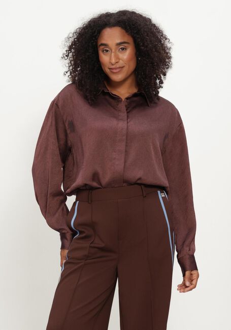 Bordeaux POM AMSTERDAM Blusen ROBIN CHOCOLATE BROWN - large