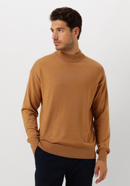 Camelfarbene SCOTCH & SODA Pullover DROPPED SHOULDER MOCK NECK PULLOVER - large