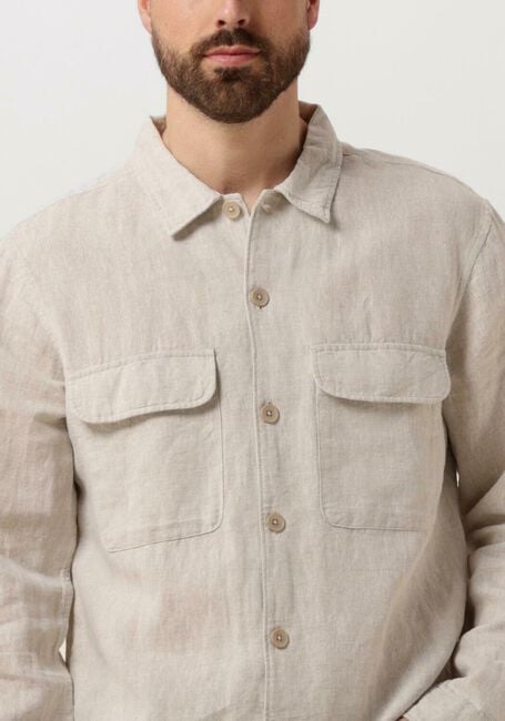 Beige SELECTED HOMME Casual-Oberhemd SLHMADS-LINEN OVERSHIRT LS NOOS - large
