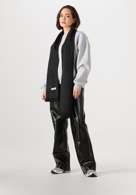 Schwarze ALPACA LOCA Schal SLIM SCARF - large