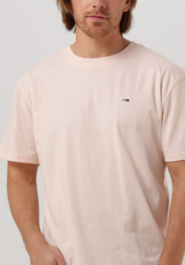 hell-pink tommy jeans t-shirt tjm clsc solid tee IV7861