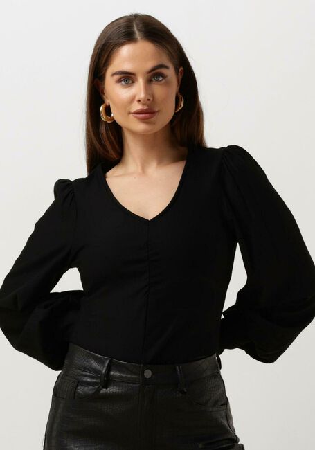 Schwarze GESTUZ Blusen RIFAGZ V-NECK BLOUSE - large