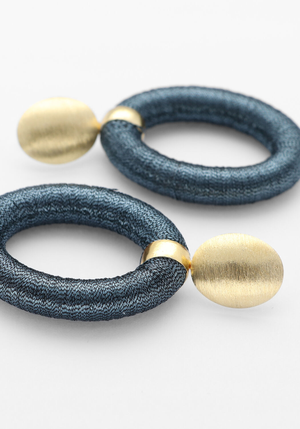 Goldfarbig LOTT. GIOIELLI Ohrringe OVAL WITH BEAD THREATED L - large