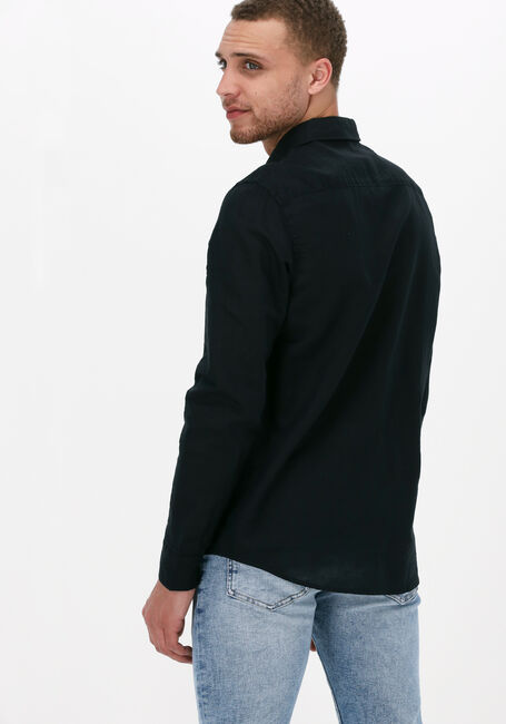 Schwarze CALVIN KLEIN Casual-Oberhemd COTTON LINEN CHEST POCKET SHIRT - large