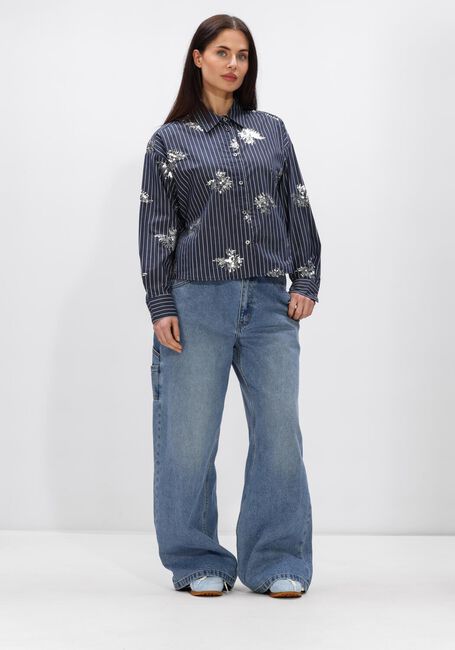 Blaue NUKUS Blusen TESSA BLOUSE PAILLET - large