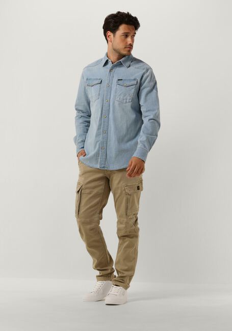 Blaue PME LEGEND Casual-Oberhemd LONG SLEEVE SHIRT REAL LIGHT BLUE - large