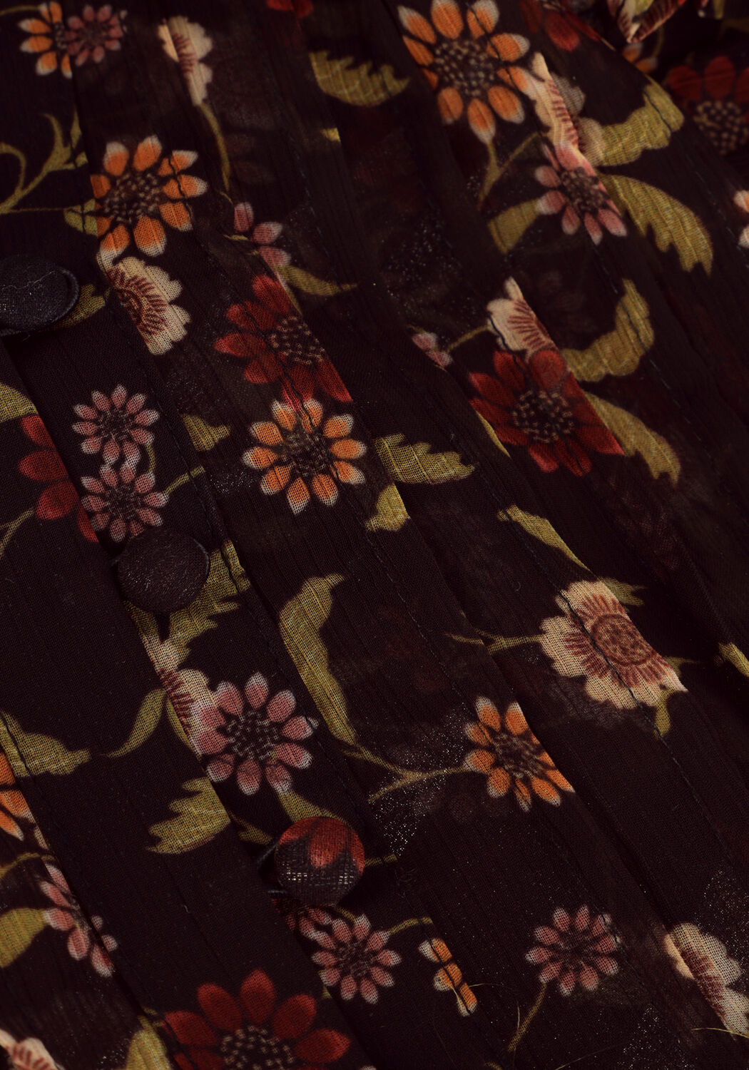 Schwarze GUESS Blusen LS DIONNE TIE FRONT TOP - large