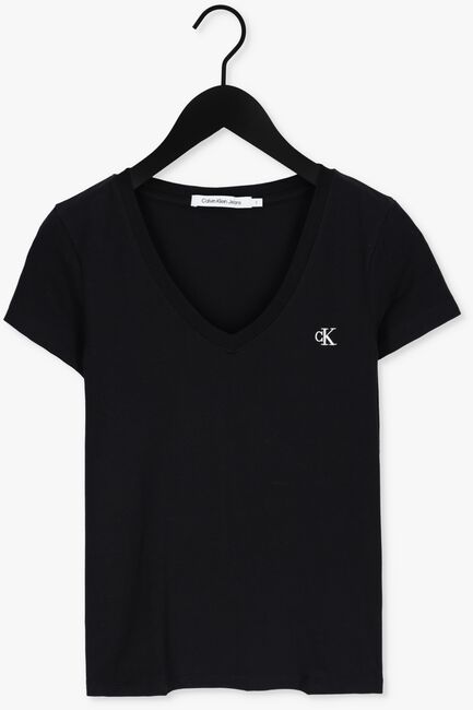 Schwarze CALVIN KLEIN T-shirt CK EMBROIDERY STRETCH - large