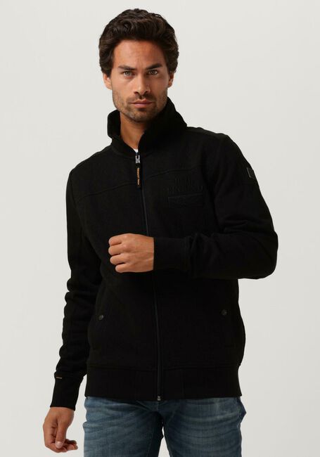Schwarze PME LEGEND Strickjacke ZIP JACKET JACQUARD INTERLOCK SWEAT - large