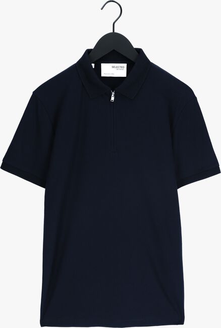 Dunkelblau SELECTED HOMME Polo-Shirt SLHFAVE ZIP SS POLO B - large